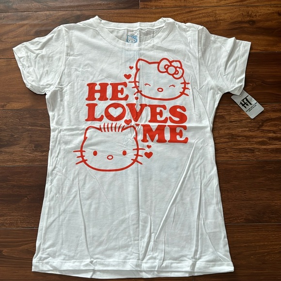 New Hello Kitty by Doe Dear Daniel Tee, Size Large Juniors, Vintage NWT! - Picture 2 of 6